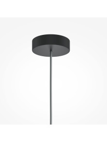 Lampa wisząca Kyoto LED 3000K czarna - mlecznobiały szklany klosz tuba