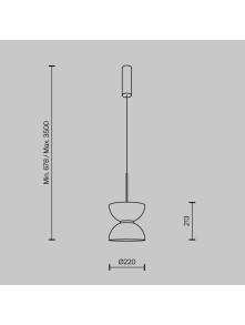 Złota lampa wisząca Kyoto LED 3000K - klepsydra z białego szkła Złota lampa wisząca Kyoto LED 3000K - klepsydra z białego szkła