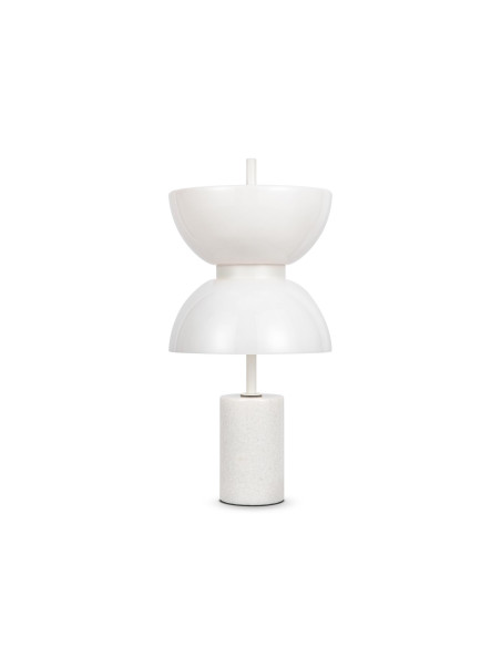 Designerska lampa stołowa Kyoto LED 3000K do sypialni - białe półkule ze szkła - Maytoni
