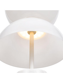 Designerska lampa stołowa Kyoto LED 3000K do sypialni - białe półkule ze szkła - Maytoni