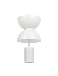 Designerska lampa stołowa Kyoto LED 3000K do sypialni - białe półkule ze szkła - Maytoni