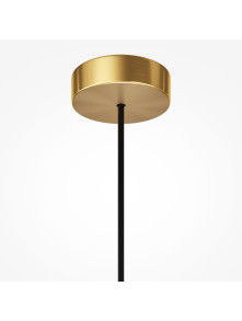 Lampa wisząca Levitation w kolorze mosiądzu - ażurowy klosz z kulą ze szkła mlecznego, 1xG9 Lampa wisząca Levitation w kolorze mosiądzu - ażurowy klosz z kulą ze szkła mlecznego, 1xG9
