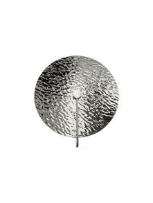 Chromowany kinkiet Mare do salonu - młotkowany metalowy dysk 40 cm - Maytoni