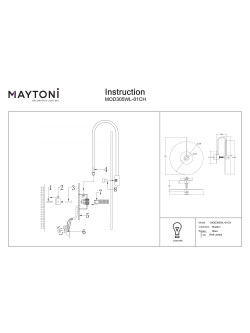 Chromowany kinkiet Mare do salonu - młotkowany metalowy dysk 40 cm - Maytoni