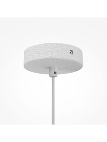 Designerska lampa wisząca Opus do salonu - organiczna biała rama z kulą - Maytoni Designerska lampa wisząca Opus do salonu - organiczna biała rama z kulą - Maytoni