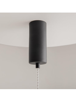 Designerska lampa wisząca Ordo (tuba) LED 3000K - ryflowany złocisty szklany klosz