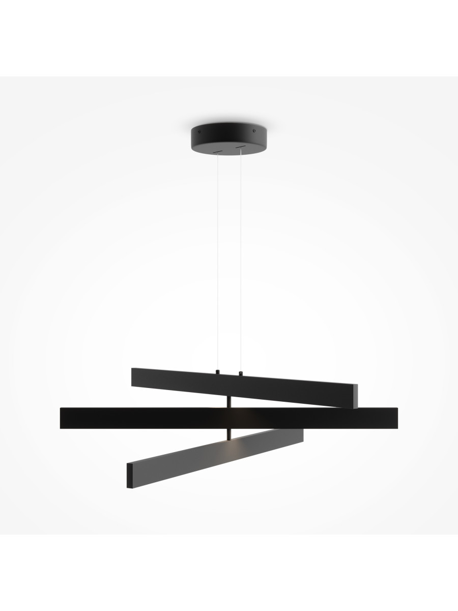 Designerska lampa wisząca Origami LED do salonu - trzy krzyżujące belki 4000K 2300 lm