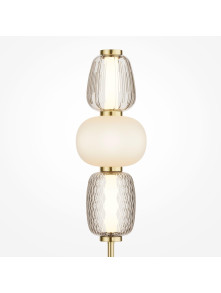 Złota lampa stołowa Pattern LED do salonu - trzy dekoracyjne szklane segmenty Złota lampa stołowa Pattern LED do salonu - trzy dekoracyjne szklane segmenty