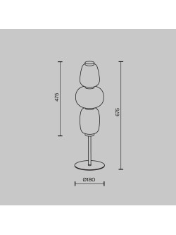 Złota lampa stołowa Pattern LED do salonu - trzy dekoracyjne szklane segmenty