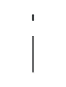 Czarna lampa wisząca Pro Extra nad wyspę LED - smukła metalowa tuba 80 cm, 4000K