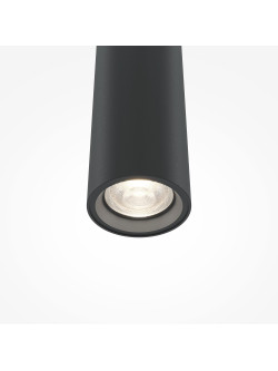 Czarna lampa wisząca Pro Extra nad wyspę LED - smukła metalowa tuba 80 cm, 4000K
