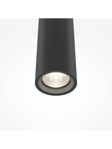 Czarna lampa wisząca Pro Extra nad wyspę LED - smukła metalowa tuba 80 cm, 4000K