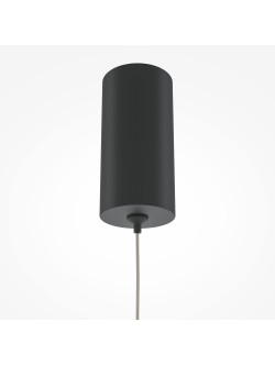 Czarna lampa wisząca Pro Extra nad wyspę LED - smukła metalowa tuba 80 cm, 4000K