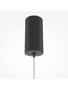 Czarna lampa wisząca Pro Extra nad wyspę LED - smukła metalowa tuba 80 cm, 4000K