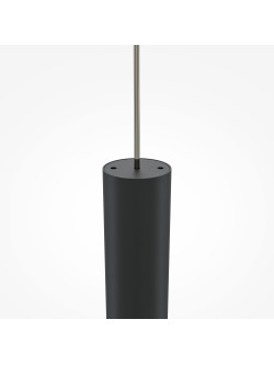 Czarna lampa wisząca Pro Extra nad wyspę LED - smukła metalowa tuba 80 cm, 4000K