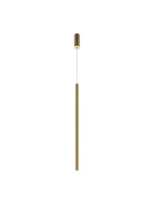 Złota lampa wisząca Pro Extra nad wyspę LED - smukła metalowa tuba 80 cm, 4000K