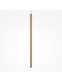 Złota lampa wisząca Pro Extra nad wyspę LED - smukła metalowa tuba 80 cm, 4000K