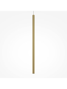 Złota lampa wisząca Pro Extra nad wyspę LED - smukła metalowa tuba 80 cm, 4000K Złota lampa wisząca Pro Extra nad wyspę LED - smukła metalowa tuba 80 cm, 4000K