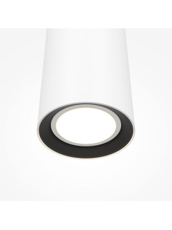 Biała lampa wisząca Pro Focus nad wyspę - smukła tuba GU10 1-punktowa - Maytoni