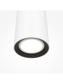 Biała lampa wisząca Pro Focus nad wyspę - smukła tuba GU10 1-punktowa - Maytoni Biała lampa wisząca Pro Focus nad wyspę - smukła tuba GU10 1-punktowa - Maytoni