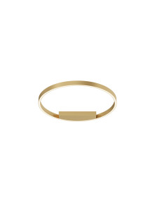 Plafon sufitowy Rim LED w kolorze mosiądzu - świetlisty pierścień 60 cm, CCT 3000/4000K