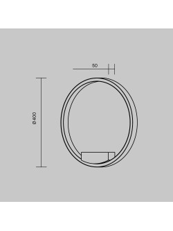 Kinkiet LED Rim Maytoni czarny - świetlny pierścień halo 40 cm, CCT 3000/4000K