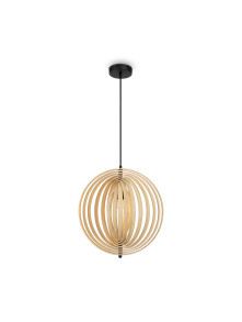 Skandynawska lampa wisząca Roots - ażurowa drewniana kula 1xE27, 43 cm Skandynawska lampa wisząca Roots - ażurowa drewniana kula 1xE27, 43 cm