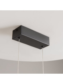 Minimalistyczna lampa wisząca Skyline LED nad stół - biało-czarna geometria 4000K