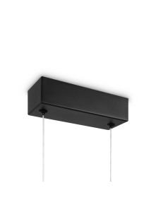 Minimalistyczna lampa wisząca Skyline LED nad stół - biało-czarna geometria 4000K
