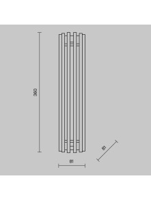 Kinkiet chromowany Sonata LED do salonu - smukły walec z metalowych rurek 3000K - Maytoni Kinkiet chromowany Sonata LED do salonu - smukły walec z metalowych rurek 3000K - Maytoni