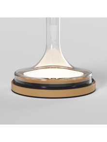 Designerska lampa stołowa Spirito LED 3000K - bursztynowy szklany klosz gradientowy 820 lm