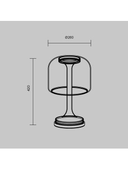 Designerska lampa stołowa Spirito LED 3000K - bursztynowy szklany klosz gradientowy 820 lm