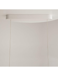 Minimalistyczny biały żyrandol LED Spirito nad stół - 3 szklane klosze gradientowe 3000K Minimalistyczny biały żyrandol LED Spirito nad stół - 3 szklane klosze gradientowe 3000K
