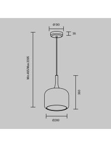 Złota lampa wisząca Spirito LED do jadalni - szklany klosz gradient złoto-transparent 3000K Złota lampa wisząca Spirito LED do jadalni - szklany klosz gradient złoto-transparent 3000K