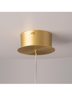 Lampa wisząca Splash LED w złocie - szklany klosz przyciemniony - kropla gradient, dekoracyjna, 3000K