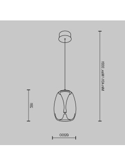 Lampa wisząca Splash LED w złocie - szklany klosz przyciemniony - kropla gradient, dekoracyjna, 3000K