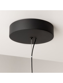 Designerski żyrandol wiszący Tau do salonu LED 3000K - falująca linia światła i złote reflektory Designerski żyrandol wiszący Tau do salonu LED 3000K - falująca linia światła i złote reflektory