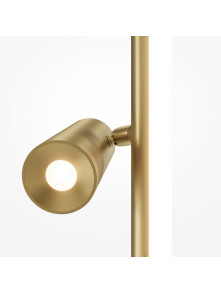 Minimalistyczna mosiężna lampa podłogowa Thin do czytania LED 3000K - regulowany reflektor 800lm Minimalistyczna mosiężna lampa podłogowa Thin do czytania LED 3000K - regulowany reflektor 800lm