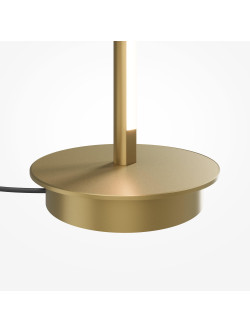 Minimalistyczna mosiężna lampa podłogowa Thin do czytania LED 3000K - regulowany reflektor 800lm
