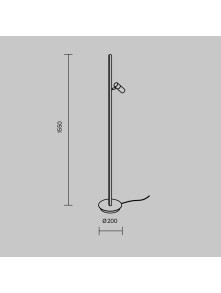 Minimalistyczna mosiężna lampa podłogowa Thin do czytania LED 3000K - regulowany reflektor 800lm Minimalistyczna mosiężna lampa podłogowa Thin do czytania LED 3000K - regulowany reflektor 800lm