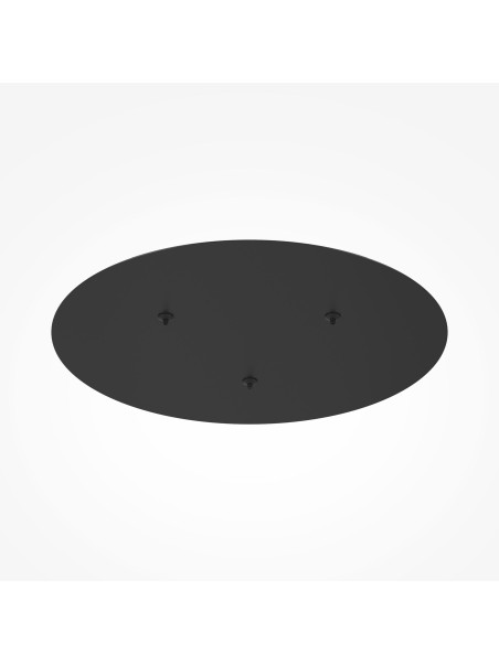 Czarna podsufitka sufitowa Rim - metalowa okrągła maskownica z trzema mocowaniami 26 cm Czarna podsufitka sufitowa Rim - metalowa okrągła maskownica z trzema mocowaniami 26 cm