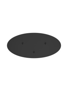 Czarna podsufitka sufitowa Rim - metalowa okrągła maskownica z trzema mocowaniami 26 cm Czarna podsufitka sufitowa Rim - metalowa okrągła maskownica z trzema mocowaniami 26 cm