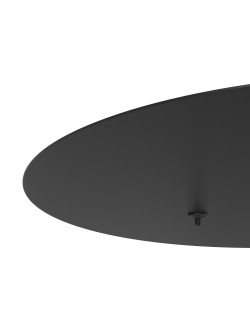 Czarna podsufitka sufitowa Rim - metalowa okrągła maskownica z trzema mocowaniami 26 cm
