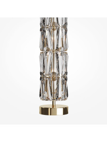 Glamour lampa stojąca Puntes do salonu - złoto i masywne kryształy 8xE14 Glamour lampa stojąca Puntes do salonu - złoto i masywne kryształy 8xE14