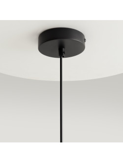 Designerska lampa wisząca Ring do salonu - czarna owalna rama i 2 kule - Maytoni