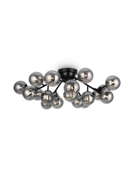 Designerska lampa sufitowa Dallas do salonu - lustrzane szklane kule