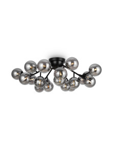 Designerska lampa sufitowa Dallas do salonu - lustrzane szklane kule