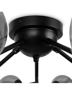 Designerska lampa sufitowa Dallas do salonu - lustrzane szklane kule