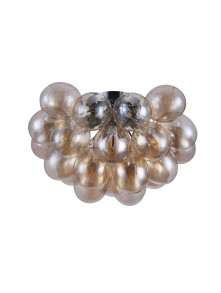 Glamour lampa sufitowa Balbo do salonu - kaniakowe szklane kule 8xG9, motyw winogrona