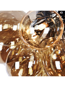 Glamour lampa sufitowa Balbo do salonu - kaniakowe szklane kule 8xG9, motyw winogrona